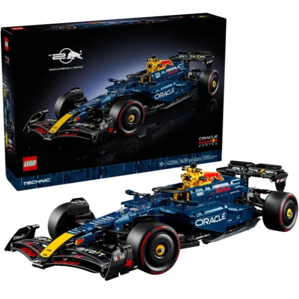 Lego Technic Racing Car - Blue, Red, Yellow